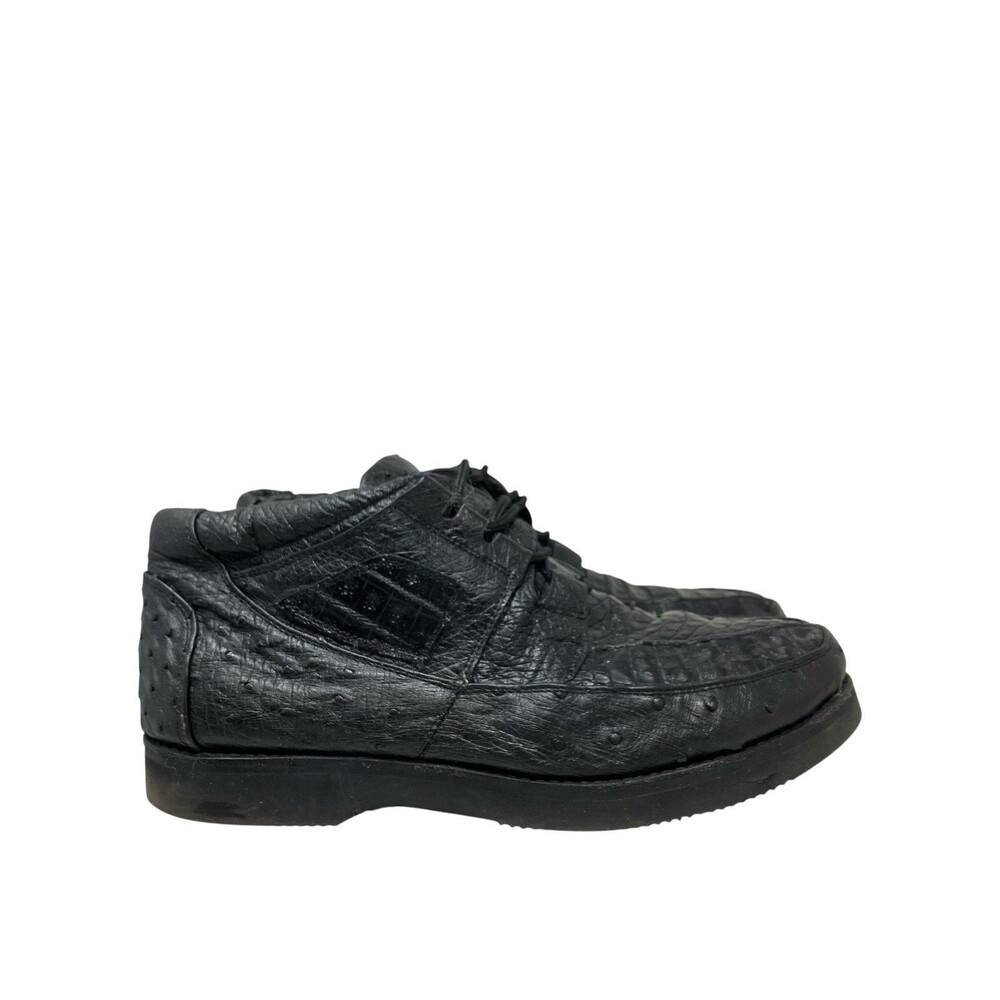 Exotic Footwear Chukka Boots Mens 10 Black Wild West‎ Genuine Exotic Skin USA
